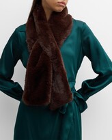 Thumbnail for your product : Surell Accessories Faux-Fur Pull-Through Scarf