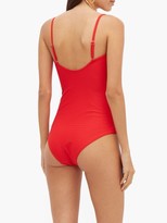 Thumbnail for your product : Heidi Klein Pampellonne Scalloped Basketweave Swimsuit - Red