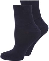 Thumbnail for your product : Evans 2 Pack Navy Blue Comfort Socks