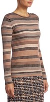 Thumbnail for your product : Akris Punto Multi Striped Ribbed Wool Sweater
