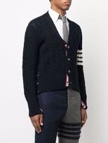 Thumbnail for your product : Thom Browne 4-Bar striped cardigan