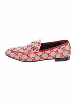 Thumbnail for your product : Gucci Jordaan GG Canvas Loafers Red