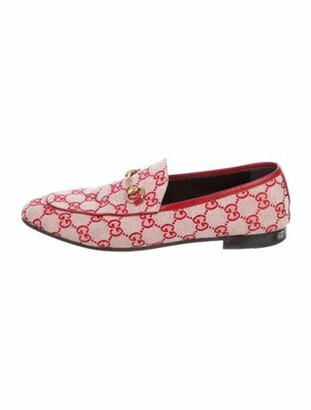Gucci Jordaan GG Canvas Loafers Red