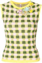 Thumbnail for your product : Antonio Marras bead embroidered gingham tank