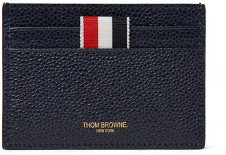 Thom Browne Striped Pebble-grain Leather Cardholder
