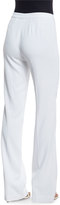 Thumbnail for your product : St. John Classic Cady Boot-Cut Pants, Bianco