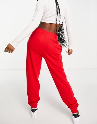Fila oversized joggers with logo in red exclusive to ASOS