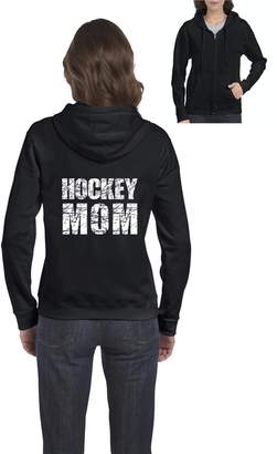 Ugo Hockey Mom Match with Leggings Yoga Pants Hockey Stick Full-Zip Women's Hoodie
