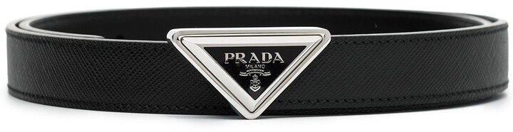 Prada Logo Leather Belt | Shop the world's largest collection of 