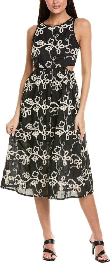 Sam Edelman Rope Embroidered Midi Dress