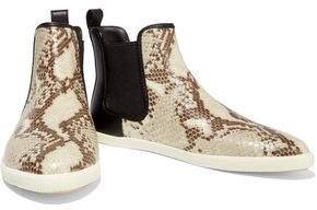 Marc by Marc Jacobs Gracie Snake-Effect Leather High Top Sneakers