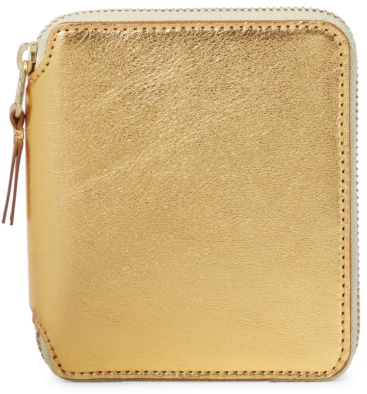 leather gold bag