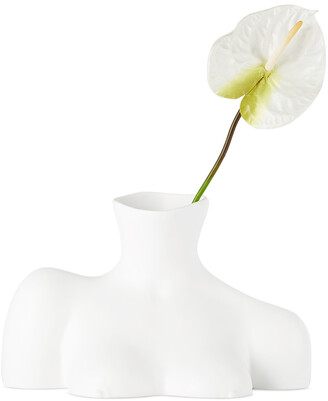 Anissa Kermiche White Ceramic Breast Friend Vase