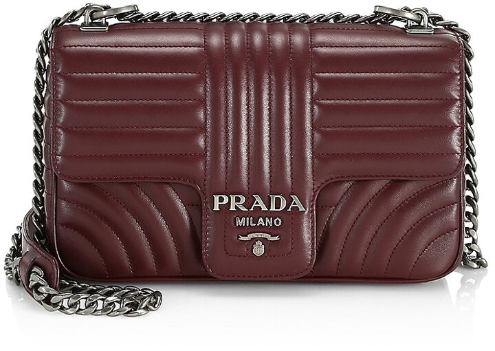 Prada Diagramme Leather Shoulder Bag ShopStyle