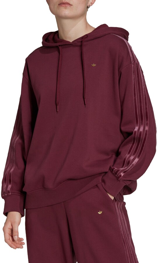 adidas Velvet 3-Stripes French Terry Hoodie - ShopStyle Activewear Tops