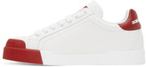 Thumbnail for your product : Dolce & Gabbana White & Red Portofino Sneakers