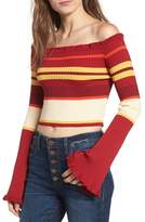 Thumbnail for your product : Somedays Lovin Even Closer Off the Shoulder Crop Sweater