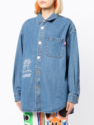 AAPE BY *A BATHING APE® Embroidered-Logo Oversized Shirt