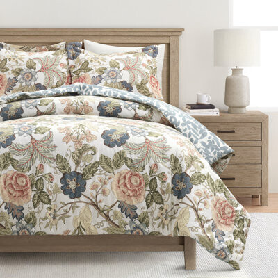 Lush Decor Sydney Reversible Comforter Set Green/Blue 3Pc Set