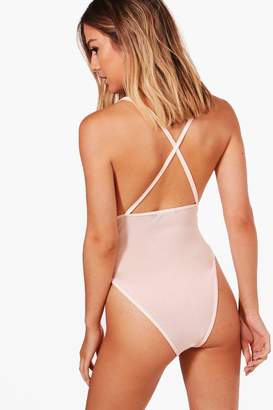 boohoo Petite Melissa Mesh and Lace Body