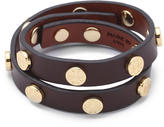 Thumbnail for your product : Tory Burch Double Wrap Logo Leather Bracelet