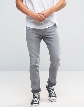 Hollister Skinny Stretch Jeans Grey Wash In Grey
