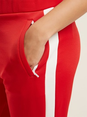 Moncler Side-stripe Wide-leg Jersey Track Pants - Red