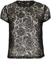 Thumbnail for your product : Topshop Coated Lace Tee