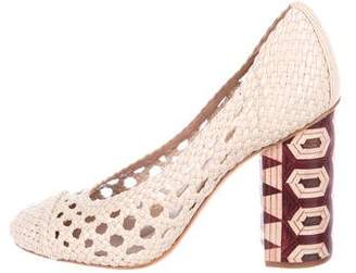 Tory Burch Woven Leather Pumps