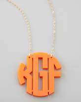 Thumbnail for your product : Moon and Lola Large Acrylic Block Monogram Pendant Necklace