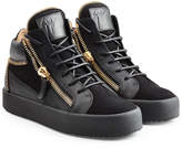 Thumbnail for your product : Giuseppe Zanotti Leather and Velvet High Top Sneakers