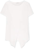 Max Mara - Orma Draped Silk And Stretch-jersey Top - Ivory