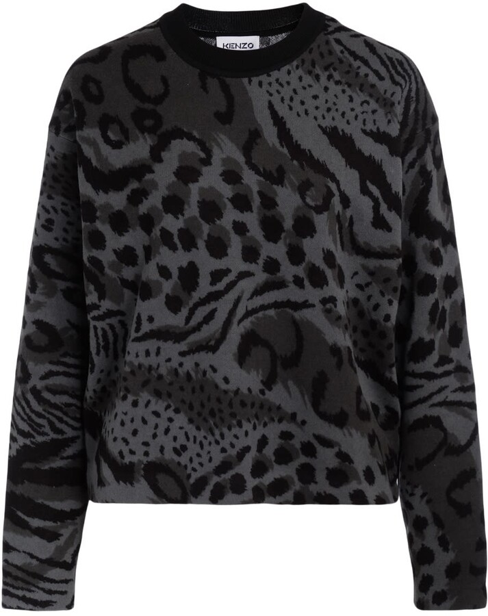 kenzo leopard sweater
