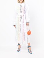 Thumbnail for your product : Christopher John Rogers Ruffled Piped-Trim Shirt Dress