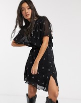 Thumbnail for your product : AllSaints giulia cyla embroidered mini dress