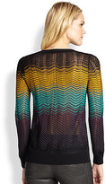 Thumbnail for your product : M Missoni Colorblock Ripple Knit Top