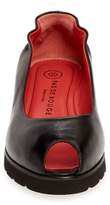 Thumbnail for your product : Pas De Rouge Silvia Peep Toe Skimmer Flat