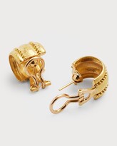 Thumbnail for your product : Elizabeth Locke Amalfi Granulated 19k Gold Huggie Earrings