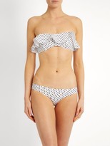 Thumbnail for your product : Lisa Marie Fernandez Natalie Polka-dot Bonded Bikini - White
