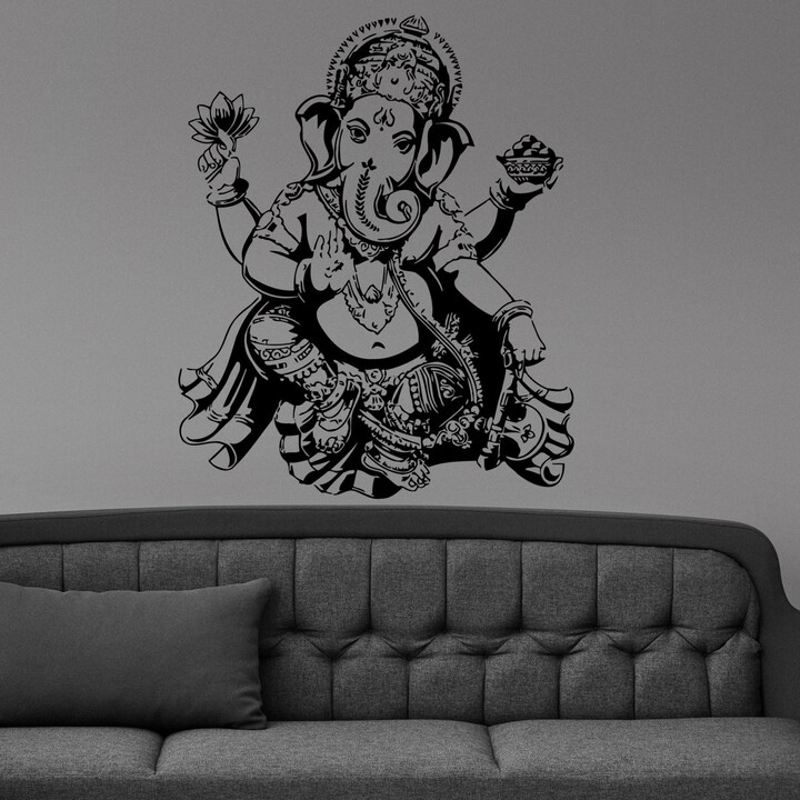 Etsy Ganesha Buddha Hindu Elephant Design Wall Sticker Vinyl Mural Decal Home House Apartment Art Decor Free Shipping L138