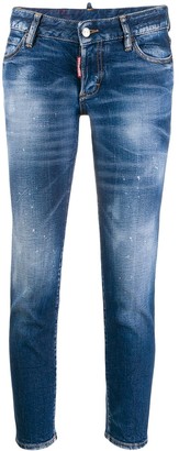 DSQUARED2 Icon paint-splattered slim-fit jeans