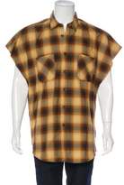 Thumbnail for your product : Fear Of God Cut-Off Plaid Flannel Shirt