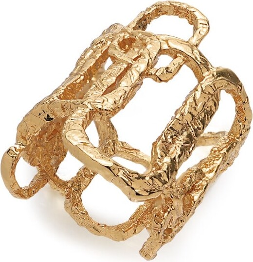 Retro Chic Roman Arc Golden Ring
