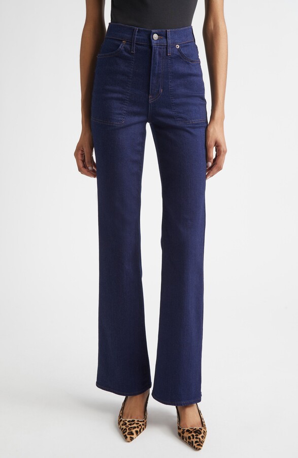 Veronica Beard Crosbie High Waist Slim Wide Leg Jeans