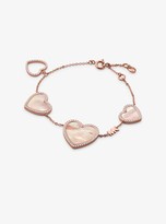 michael kors rose gold plated stone set bead bracelet