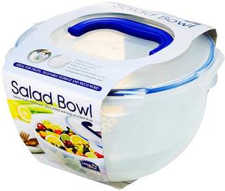 clear Lock and Lock Round Salad Bowl with Insert Tray