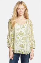 Thumbnail for your product : Lucky Brand 'Lily' Print Peasant Blouse