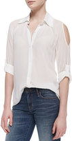 Thumbnail for your product : Alice + Olivia Gibson Sheer Open-Shoulder Top