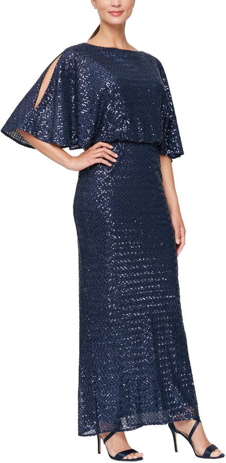 blouson evening gown