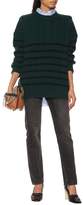 Thumbnail for your product : Loewe Striped cable-knit wool sweater